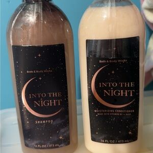 Bath & Body Works Into the Night Shampoo and Conditioner - Black and Cream